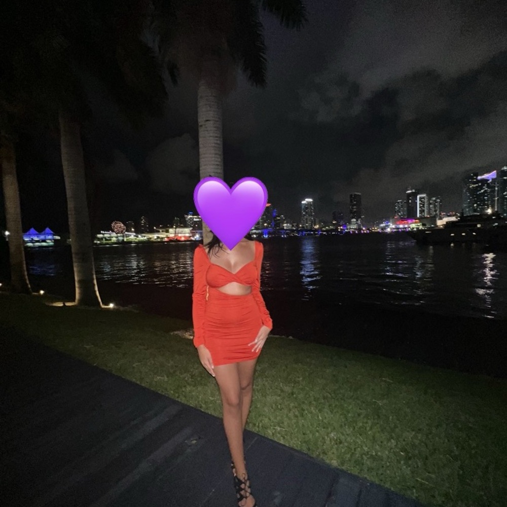 Red Cutout Long Sleeve Bodycon Mini Dress